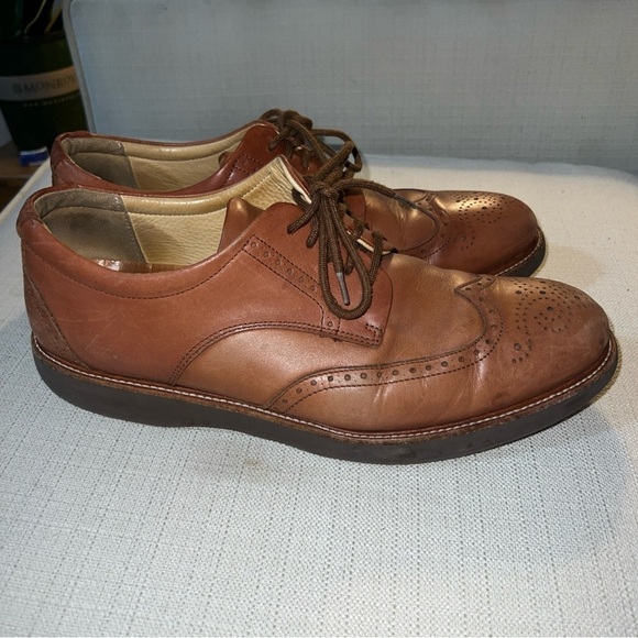 Samuel Hubbard Men’s Oxford Shoes Size 12M Brown Leather Wingtip Whiskey